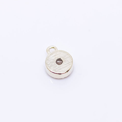 Gold Tiny Round Cz Drop, 5.5mm, round cz drop, Flower cz drop,CPG411