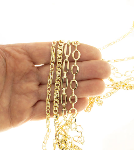 Figaro Chain With Heart,High Fashion Chains For Minimalist Jewelry,Chain For DIY Handmade Jewelry , CHG010,CHG011,CHG012,CHG013