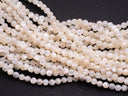 6mm MOP Round Beads, AAA Quality, Full Strand, 15.5 inches, Perfect for dainty Jewelry or Multi Strand Design, 6R04