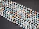 Amazonite Star Cut Disc Beads, 10mm disc, Natural Flower Amazonite beads, Flower Amazonite Stone, Full Strand, DS010