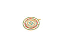 18k Gold Colorful Starburst Pendant, North Star Charm, Gold Medallion Pendant,, CPG1578