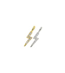 Gold And Silver Lightning Bolt Charm,Dainty CZ Pave Lightning Bolt Pendant,Lightning Bolt Charm Fro Permanent Jewelry Making,CPG2325,CPS2325