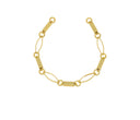 Gold Cube And Marquise Link Chain For Jewelry Making,Ribbed Oval And Square Tube Chain,Chain For Bracelet And Necklace Designing,CHG066