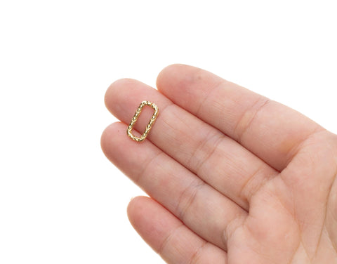 Gold Or Silver Braided Open Connector Link For Jewelry Making,Braided Hammered Textured Open Jump Ring,Decorative Large Jump ring,CLG-CLS157