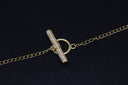 Gold Silver or Gunmetal CZ Toggle Clasp, 12mm width, 26mm long, Toggle Clasp,CLG047,CLS047