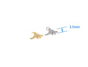 18k Gold or Silver Dinosaur, Stegosaurus, Charms for kids, Dino Charm, CPG1509, CPS1509