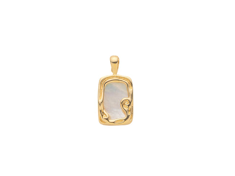 White Mother Of Pearl Pendant,Gold MOP Charm ,Dainty Mother Of Pearl charm,CPG303