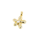 Dainty Gold Pave Flower Charm,CZ Pave Flower Charm,Daisy Flower Charm,Gold Flower Pendant With CZ,CPG304