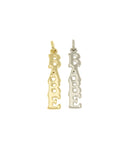 Gold or Silver BABE charm, Dainty Wording Charm Babe,Silver Babe Word Charm,CPG044,CPS044