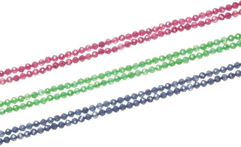 4mm Micro Faceted  Round AAA Zircon Beads,Round Zircon Faceted  Beads,3 Different Colors Of Sparkly Round Beads.E1-E2-E7