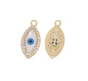 Evil Eye Amulet Charm,MOP Evil Eye Charm,CZ Evil Eye Protection Charm,Evil Eye For Necklace Or Earrings,Turkish Nazar Evil Eye Charm,CPG830