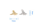 18k Gold or Silver Dinosaur, Stegosaurus, Charms for kids, Dino Charm, CPG1509, CPS1509