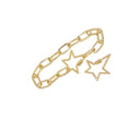 Gold Shooting Star Clasp With Screw,Carabiner Star Clasp,Large Star Enhancer Gold Clasp For Jewelry Making,Clasp For Chain Jewelry,CLG158
