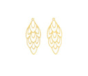 Water Proof, Tarnish Proof Gold Feather Charm, Boho Chic, Perfect for Necklace and layering, Great for Earrings SSPG016