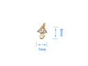 Tiny Bow CZ Charm, Dainty Gold Bow Ribbon Charm, Charm for Earring or Necklace making, CPG2045
