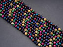 Multi Color Tiger eye Round Beads, 6mm, 8mm, 10mm, full strand, Protection, Courage and Strength 6R020, 8R025, 100R18