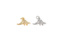 18k Gold or Silver Dinosaur, Stegosaurus, Charms for kids, Dino Charm, CPG1509, CPS1509