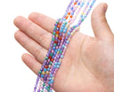 4mm  Faceted Round AAA Zircon Beads,Zircon Faceted Round Beads,3 Different Combinations Of Colorful Sparkly Round Beads.RE10-11-12