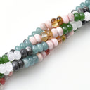 Moss & Wildflower, 5x8mm rondelle beads, REJ366