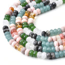 Moss & Wildflower, 5x8mm rondelle beads, REJ366