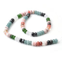 Moss & Wildflower, 5x8mm rondelle beads, REJ366