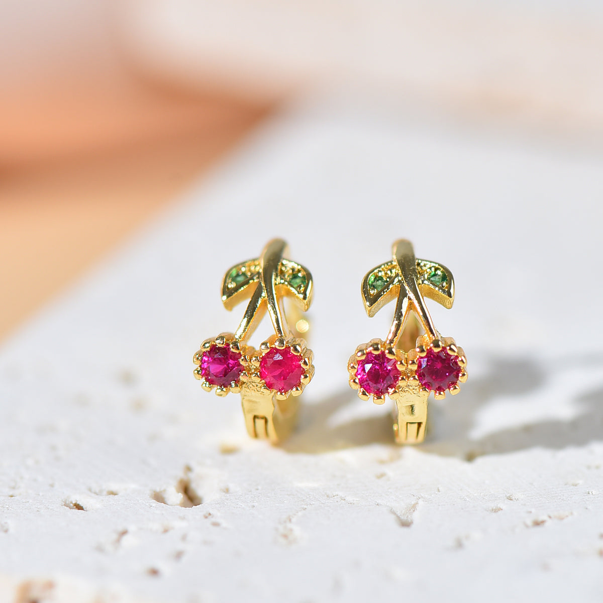 Cherry Gold Earrings