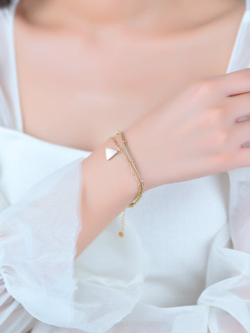 Gold-Plated Stainless-Steel Bracelet: Triangle