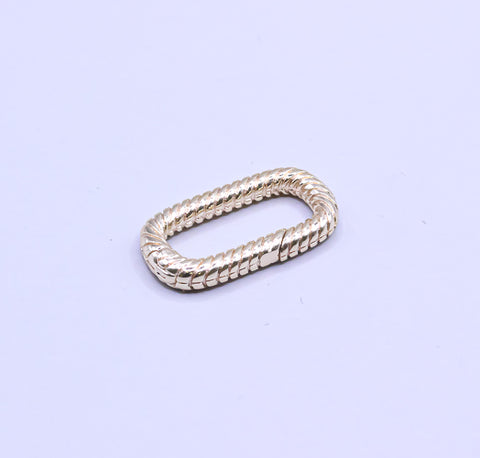 Textured Push In Rectangle Clasp