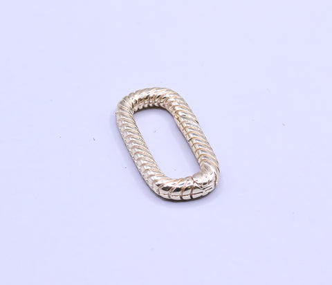 Textured Push In Rectangle Clasp