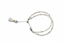 Double strands pearl nugget with metal accent bracelet