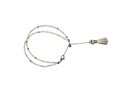 Double strands pearl nugget with metal accent bracelet
