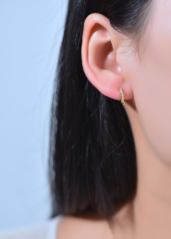 CZ Single Row Earring Component DIY 10mm