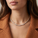 Multi-Shape Mixed-Cut Crystal Tennis Necklace, CLG-CLS1049