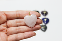 Heart Gemstone with cz bezel embellishment GSF010