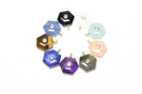 Hexagon Gemstone Pendant with cz embellishments