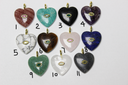 Heart Gemstone with cz bezel embellishment GSF010