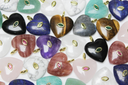 Heart Gemstone with cz bezel embellishment GSF010