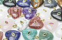 Heart Gemstone with cz bezel embellishment GSF010