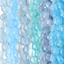 Blue Collection of Vibrant Dyed Jade pebble beads, PJ078