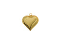18k Gold Puffy Heart Pendant, Heart Charm, Statement Piece, Maximalist, Gift for her,   Valentine's gift, Puffy Heart Jewelry, CPG2515