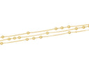 Gold Bead Ball Chain,3MM Satellite Bead Ball Chain For Jewelry Making,Alternating Beaded Chain,Chain For Necklace And Bracelet,CHG070