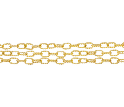 Twisted Oval Rope Chain,Gold Oval Rope Chain For Jewelry Making,Jewelry Making Supply,CHG150