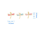 Gold Enamel Dragonfly Charm,Red Blue Pink Dragonfly Charms,Dainty Dragonfly Charm For Jewelry Making,Enamel Dragonfly Charm,CPG1561