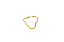 Water Proof, Tarnish Proof Gold Heart Carabiner, Screw on Textured Clasp, for Charm Necklace or Bag Charms, Large Size 241130RJAX-1