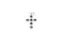 18k Gold or Silver Large Pave Cross Charm, Black CZ, Pave Gold Cross, Religious Gold Jewelry, Micro Pave Gold Cross Charm, CPG2269,CPS2269