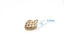 Beautiful Gold Rainbow cz Cross Checkered Pattern Heart Pendant, 14.5mm, cross checkered heart style pendant, heart rainbow pendant, CPG2095