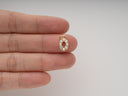 Pearl Gold Or Silver 'O' Charm, Pave CZ  Pearl Cross Pendant,Dainty Pearl Jewelry, Cross For Charm Bracelet,CPG1172, CPS1172