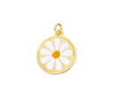 Daisy Flower Charm For Necklace,Enamel Daisy Flower Charm,Daisy Flower Charm For Jewelry Making,Spring Daisy Flower Charm,CPG2537