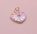 Mother of Pearl Mosaic Heart Pendant, 4 Colors, Love Pendant, Valentines day, White, Blue, Black, Pink, 1 pc or 10 pcs, WHOLESALE,CPG342