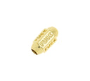 Tube Spacer Bead FUCK Monogram,Monogram FUCK Gold Spacer Bead,Large Hole FCUK Spacer Bead For Elastic Cord Or Chain Bracelet